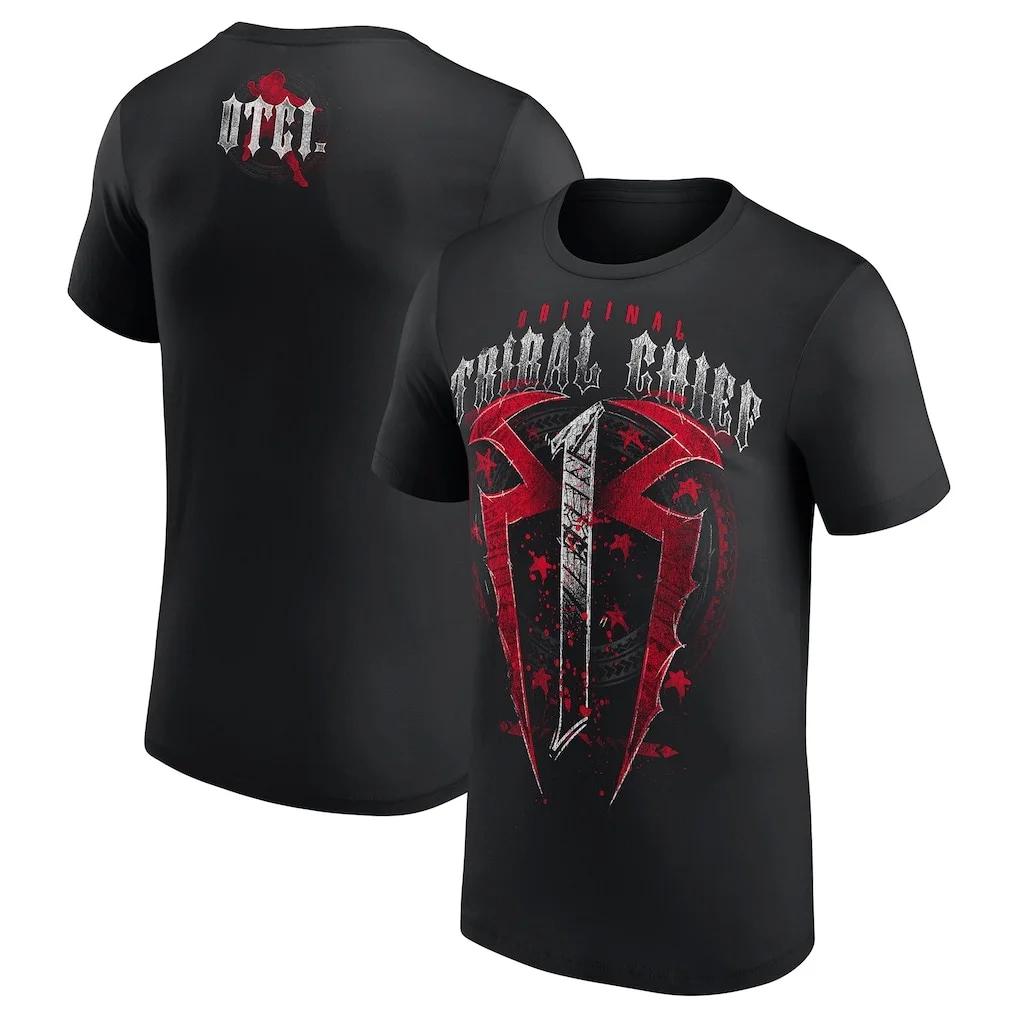 

2026 New Roman Reigns Series Cotton T-shirt for Men and Women Summer Clothing Fashion Casual Short Sleeved Tshirt Streetwear XL білий