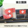 100Pcs Disposable Flag Toothpicks, Food Picks with Mini Flags for Fruit Cocktail Cake Steak, Bar Party Decorative Skewers