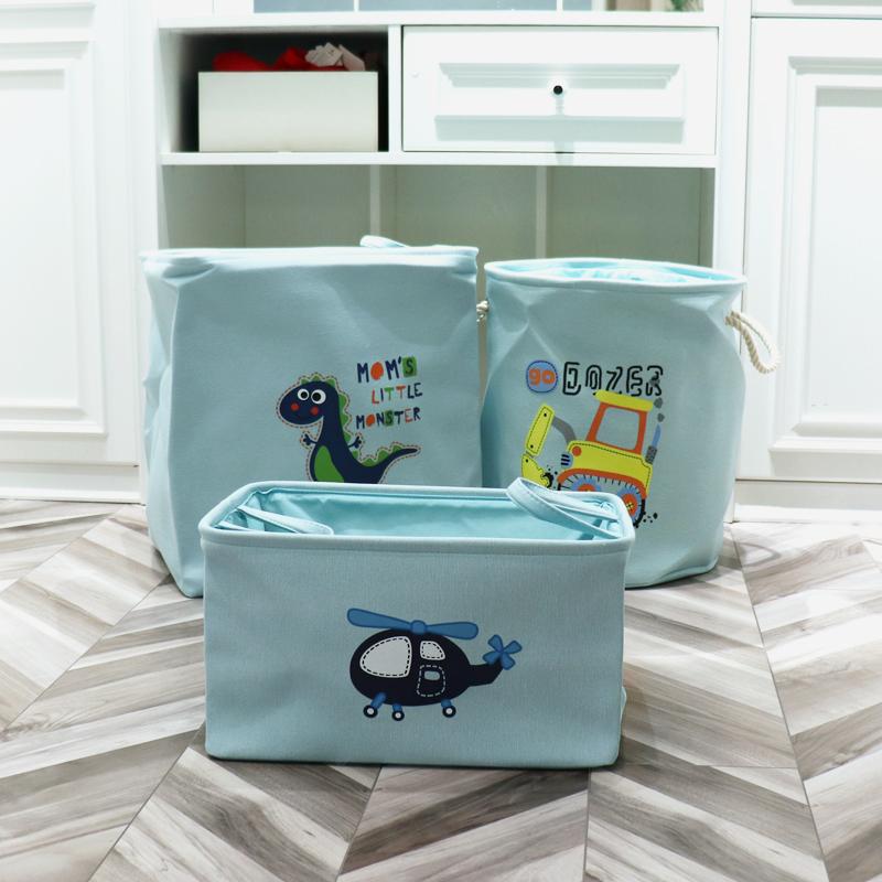 Cartoon Thicken Laundry Basket Dirty Clothes Sundries Storage Basket For Kids Toys Organizers