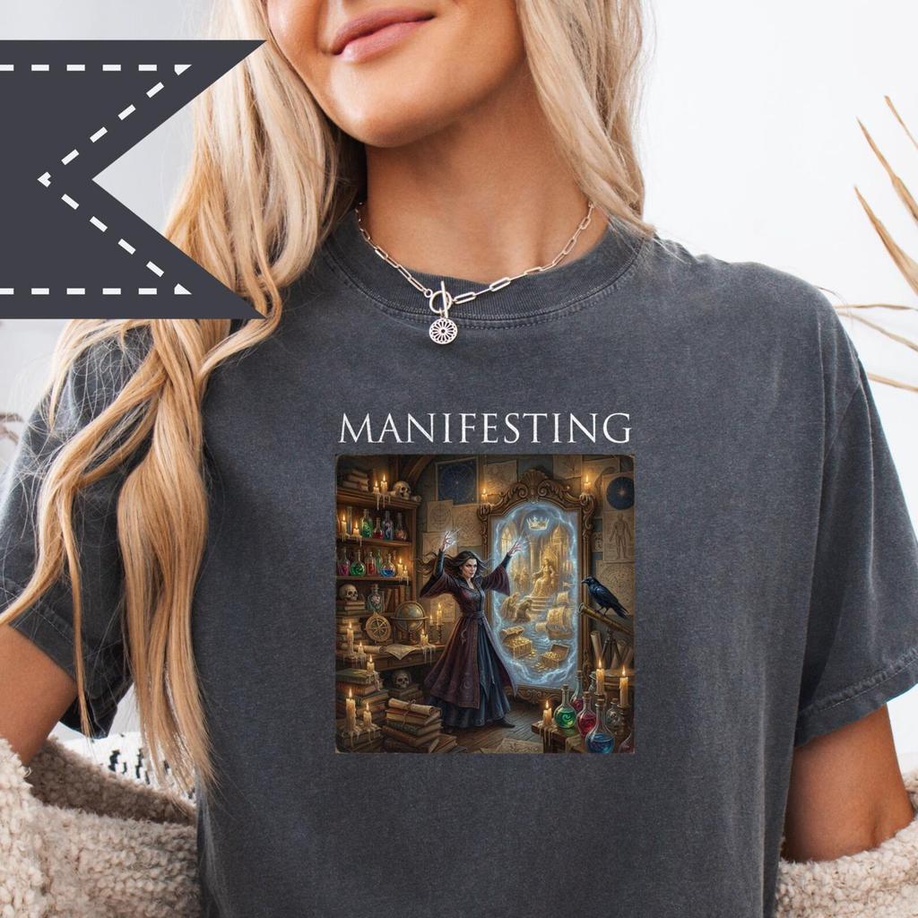Manifesting TShirt, Comfort Colors® Sarcastic T-Shirt, Classical Art Graphic Tee, Sarcastic Humor Tee