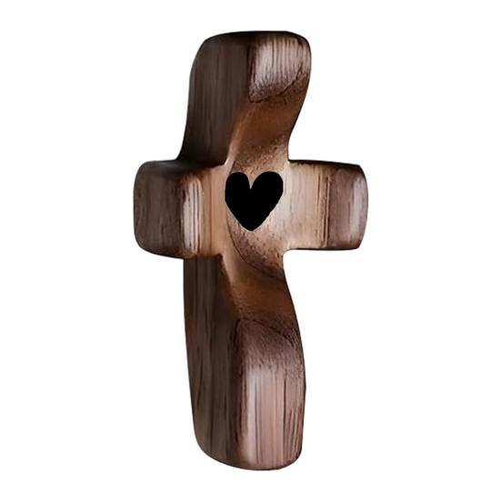 Handcrafted Wooden Fidget Cross Pocket Prayer Cross Fingertip Stress Relief Cross Gadget