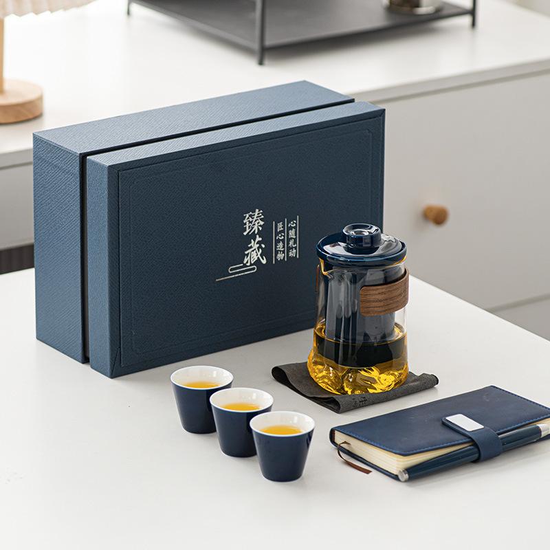 Creative Trend Business Banking Company Festival High-end Gift Set Ceramic Guanshan Tea Set