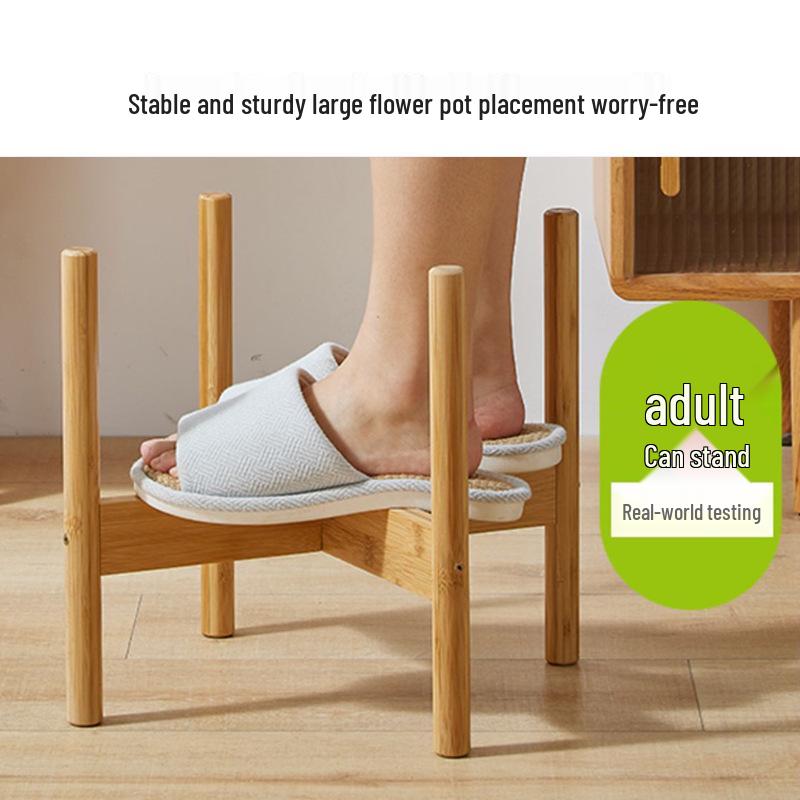 Cross-Shaped Floor Flower Stand - Succulent & Bonsai Display Rack for Living Room or Balcony