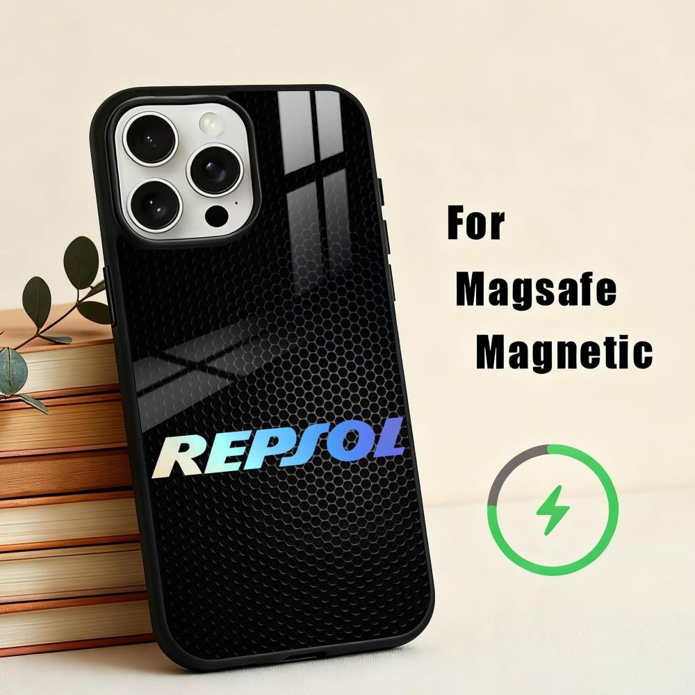 D-Repsol-S M-Mobile-E Phone Case For iPhone17,16,15,14,13,12,11 Plus,For Magnetic Wireless Charge Cover