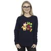 Disney Womens/Ladies Winnie The Pooh Ho Ho Ho Scarf Sweatshirt