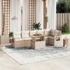 VidaXL Garden Lounge Set with Cushions 7 Pcs, Patio Sofas, Patio Furniture Set, Outdoor Furniture, Beige 3271765