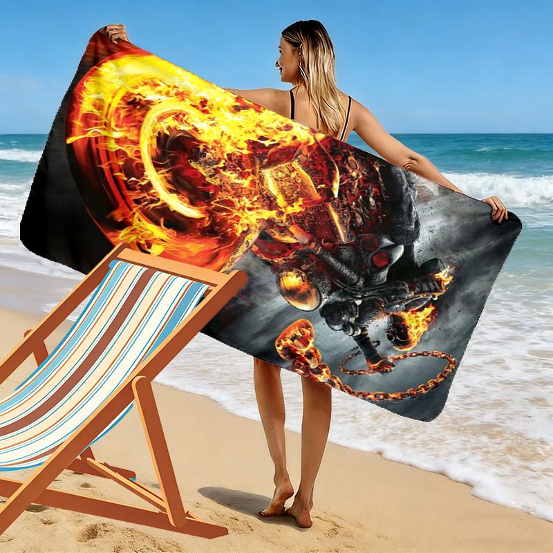Horseman of Hell Print Beach Towel, Large Soft Quick Dry Towel for Beach Camping Swimming