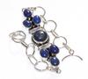 Cluster Lapis Lazuli 925 Silver Plated Bracelet 9" Gift For Daughter Trendy r8E86