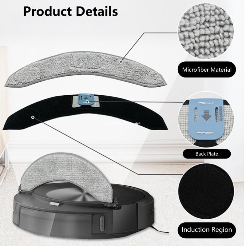 4/6/8Pieces Replacement Robot Vacuum Cleaner Washable Mop Rags For J7/ J7+/ J9+ Dropship