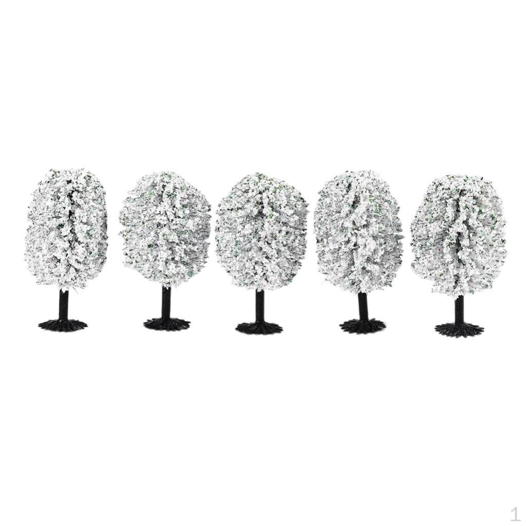 5 Pieces Model Trees 1.96/3.54 inch Tree Train Railroad Scenery Architecture for 9cm