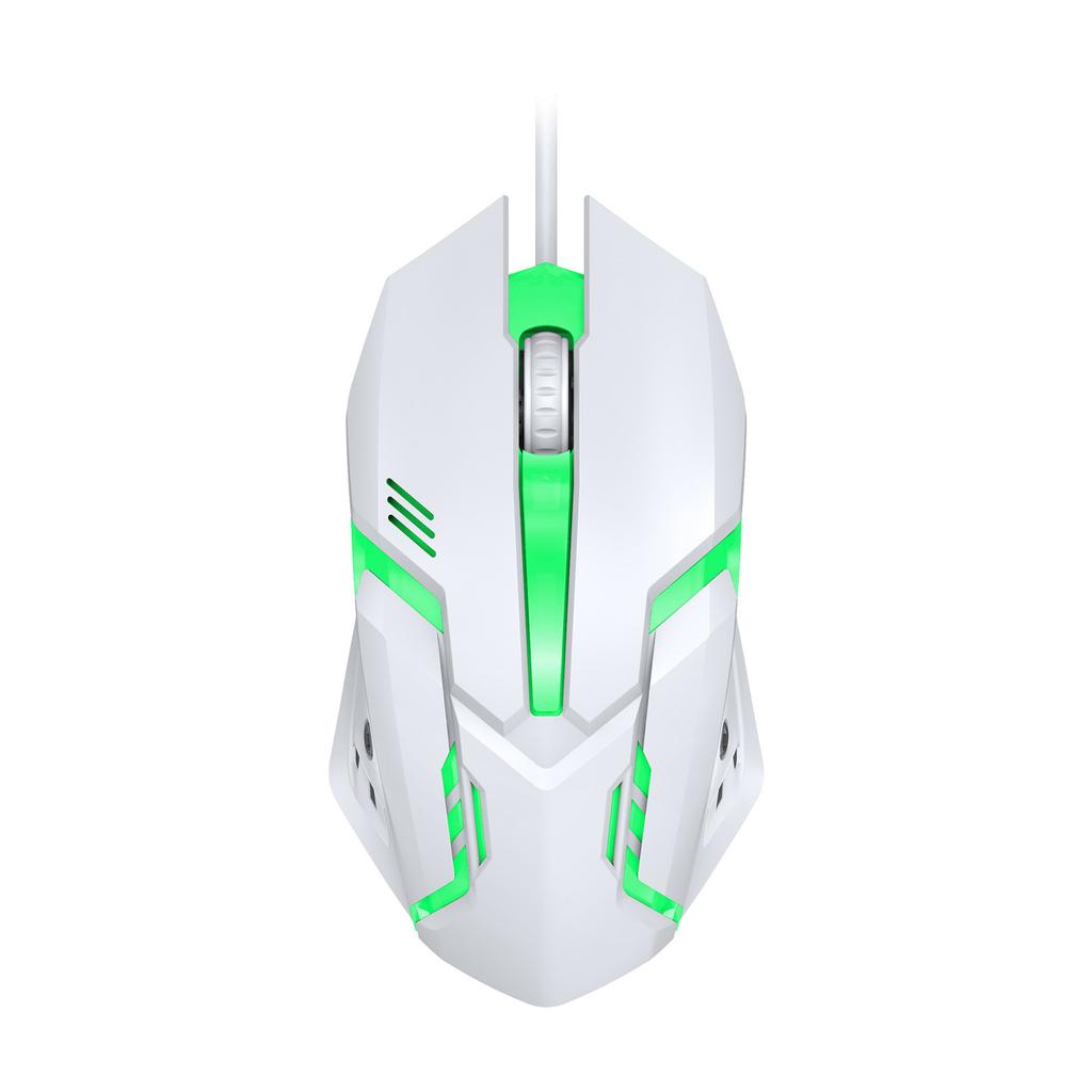 Colorful LED Backlit Keyboard and Mouse Combo Gaming Wired Keyboard USB Keyboards with Gaming Mouse White