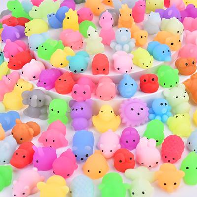 Squishy Animal Stress Relief Goods 100 peças Squishy Set Party Bag Filler Produtos calmantes Prêmios Brinquedo apertável Squishy Animals Cute Time Killing Low