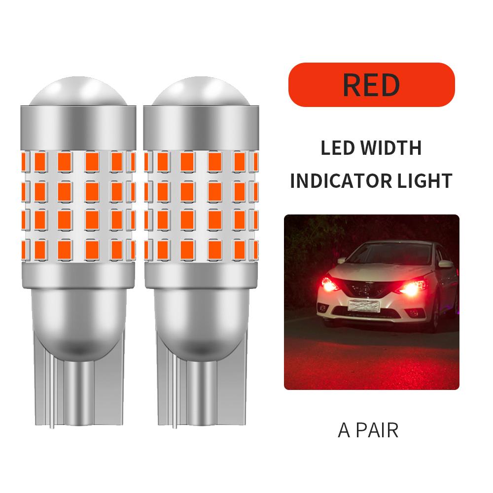 2PCS Car T10 LED Bulb W5W 194 LED Signal Lights Canbus 12V Trunk Lamps Auto Signal Lamp Accessories