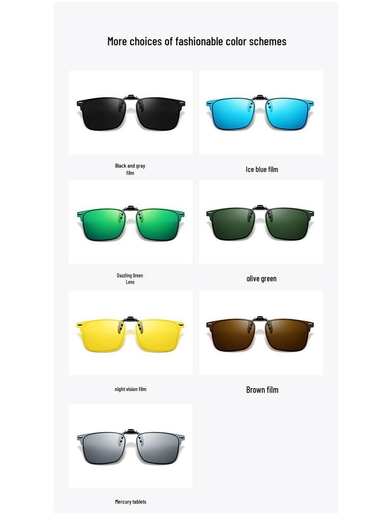 Polarized Clip-On Sunglasses 2025: New Style for Women & Men, Day/Night Use with Night Vision Lenses