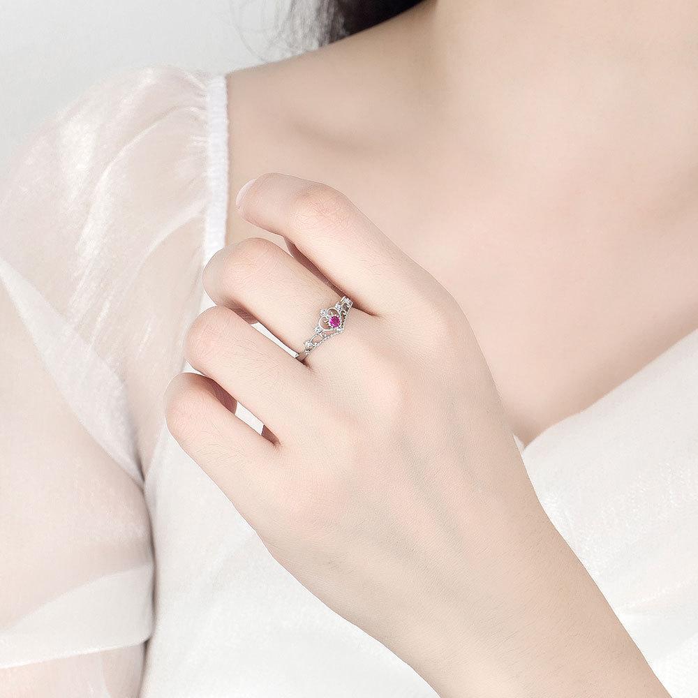 925 Sterling Silver Crown Flower Adjustable Rings For Women Luxury Quality Jewelry Female Accessories Offers With