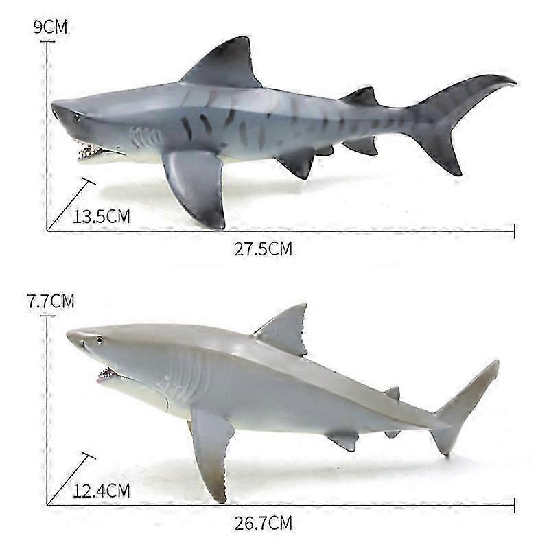 Megalodon Tiger Shark Great White Shark Marine Animal Doll Collection Toy Gift Shark Decoration ModelGreat White Shark