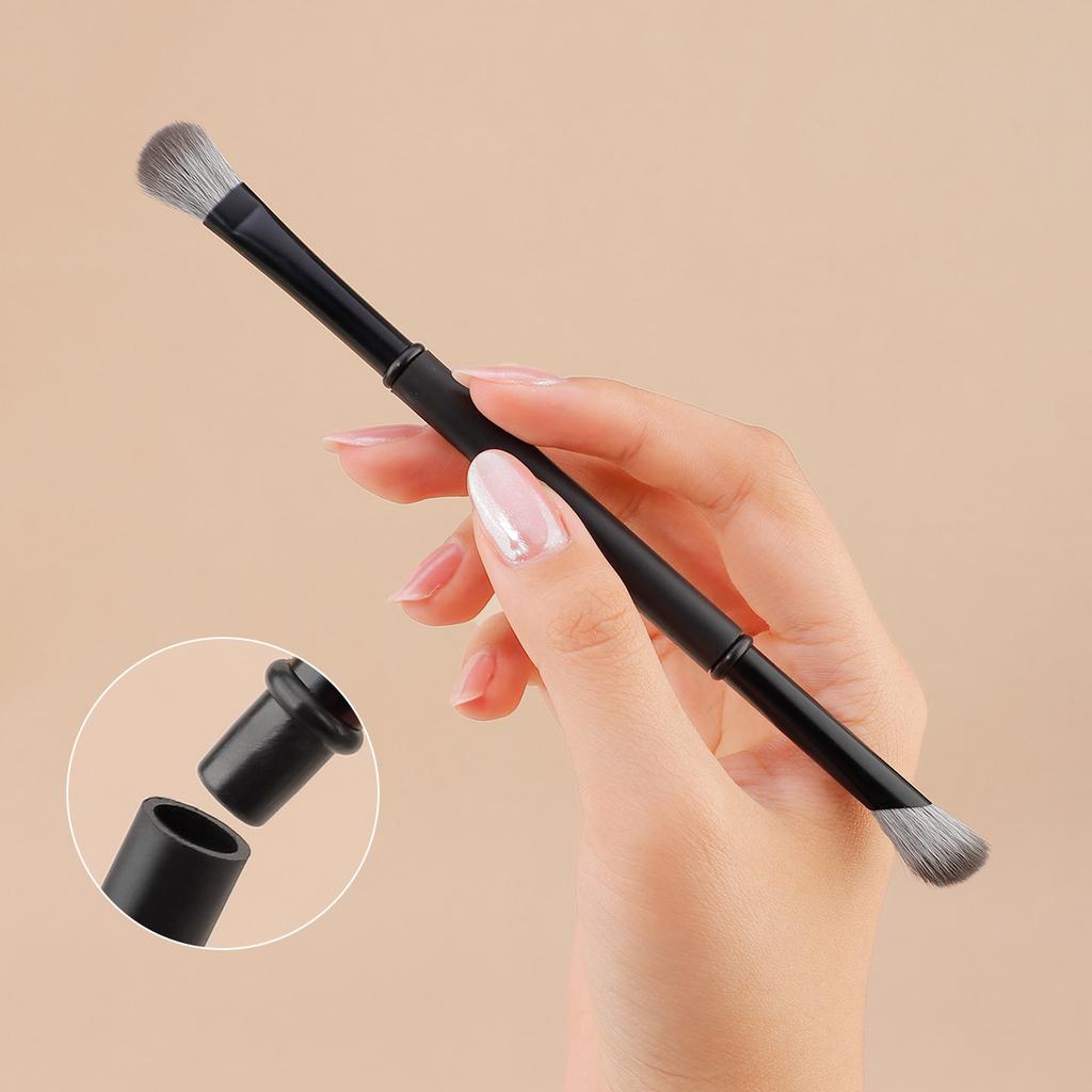 6 Convenient Mini Travel Makeup Brush Set Removable Replacement Brush Head, Nose Shadow Brush Concealer Brush Eyeshadow Brush