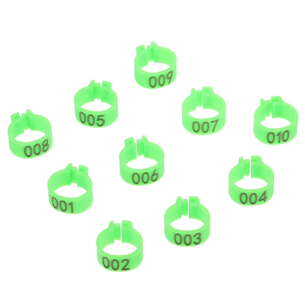 100 Pcs Reusable Plastic Pigeon Leg Numbered Feet Rings for Chicken Ducks Hens Birds Supplies Identify Clip
