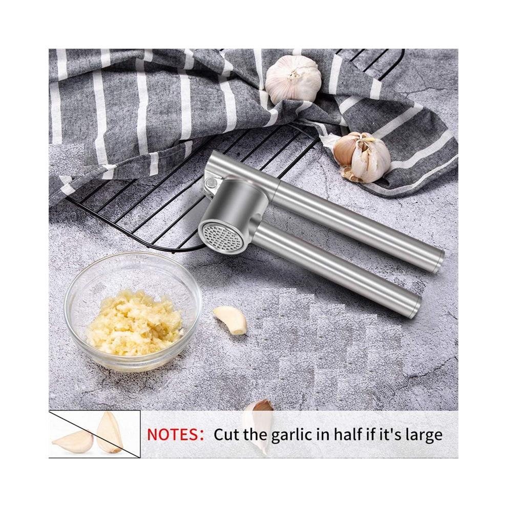 304 Stainless Steel Garlic Press, Meat Grinder, Crusher, Chopper & Peeler Set Rust-proof and Corrosion-resistant Dishwasher Safe