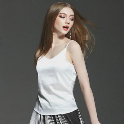 "Sexy Satin Camisole Top mit V-Ausschnitt und Rückenfrei"