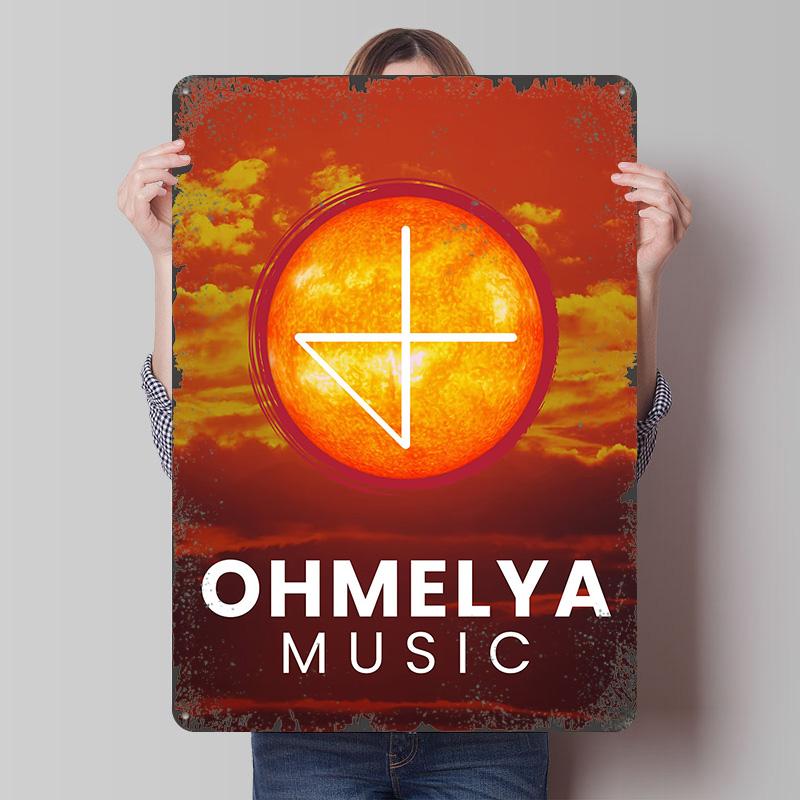 

Ohmelya Music Logo Metal Poster Customized Wall Art Retro Vintage Tinplate Signs for Home Decor Living Room Decoration At Home 7.9x11.8In(20x30cm)