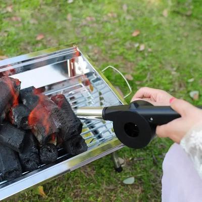 1 suflantă portabilă pentru grătar, suflantă pentru grătar de exterior, suflantă pentru grătar, suflantă manuală pentru grătar pentru picnic, cutie de aer pentru foc, instrument pentru grătar