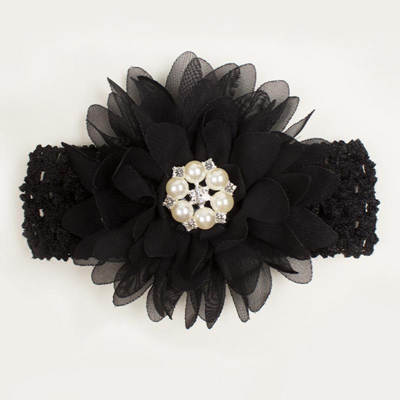 New Hollow Flower Baby Headband, Children's Headband with Beads, Thin Comfortable Baby Hair Accessories