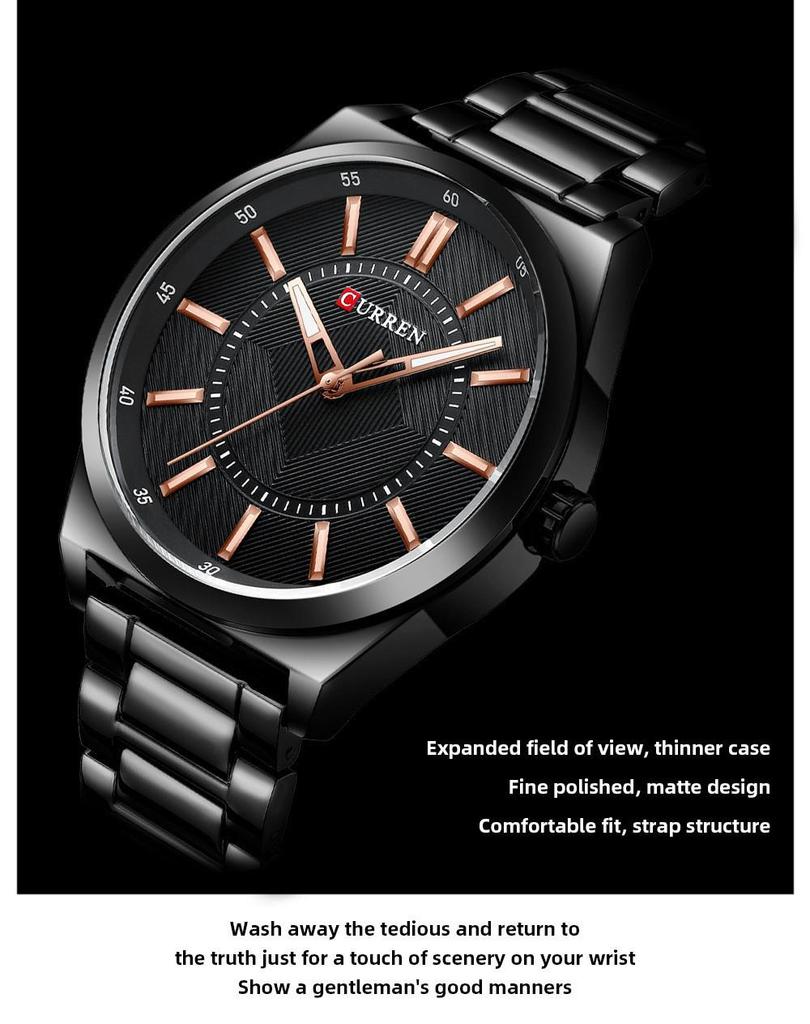 Curren 8407 Men's Quartz Business Watch with Steel Band