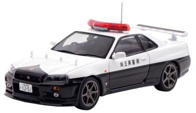Hiko Seven RAI'S 1/43 Scale Nissan Skyline GT-R (BNR34) 2020 Saitama Prefectural Police Expressway Traffic Police Unit Vehicle, Finished Model, H74320