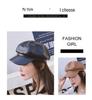 Women's Autumn/Winter Korean-Style PU Beret: Trendy Solid Color Octagonal Hat