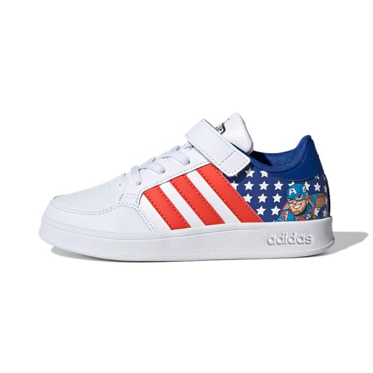 

Adidas Neo Breaknet Low top Skateboard Shoes White Red Children Aged 3 7 Years Old GZ7650 35