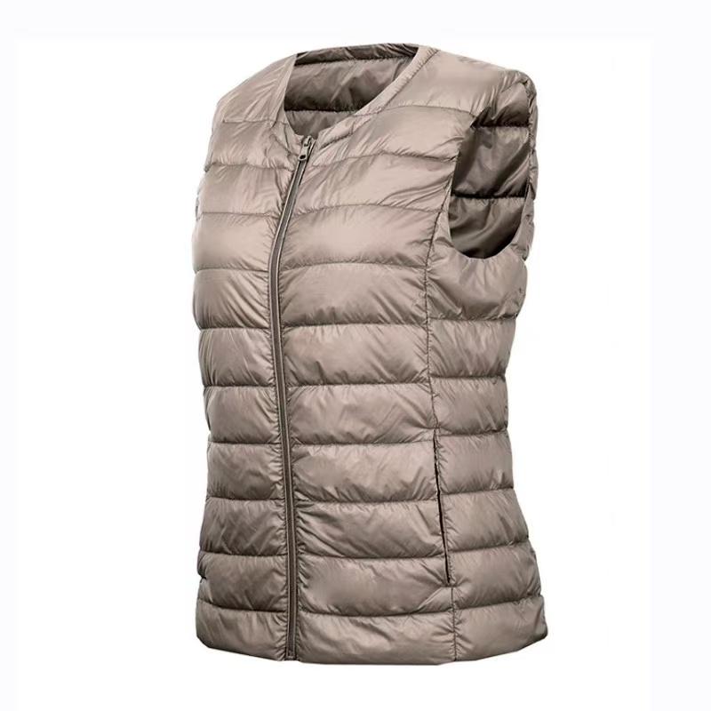 Women'S Winter Waistcoat Duck Ultralight Double-Side Wearing Sleeveless Warm Jacket 7Xl Vest Coat
