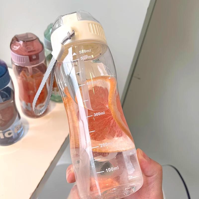 Plastic Straw Cup High Temperature Resistant Drop Proof Portable Water Bottle for School Boys Girls Outdoor Travel Sports Blue 580ml