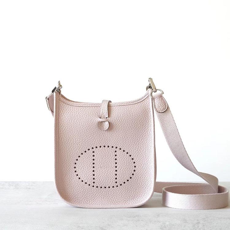 High End High Grade Voskovaná nit Vrchní vrstva TC Hovězí kůže Evelyn Dámská Jednoramenná Crossbody Kbelíková taška Lehký Luxus