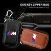 Autoschlüsselanhänger Abdeckungen Herren Schlüsselhalter Echtes Leder Auto Schlüsselbörsen Tasche Für M Performance M1 M2 M3 M5 M6 F20 F13 F30 F01