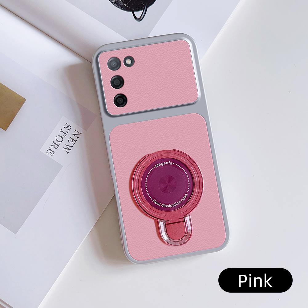 For Oppo A55 5G A16s A16 A54 4G Case Oppo A54s A56 Cover Oppo A53s 5G leather Case Magnetic Bracket Magsafe Holder Stand Cover