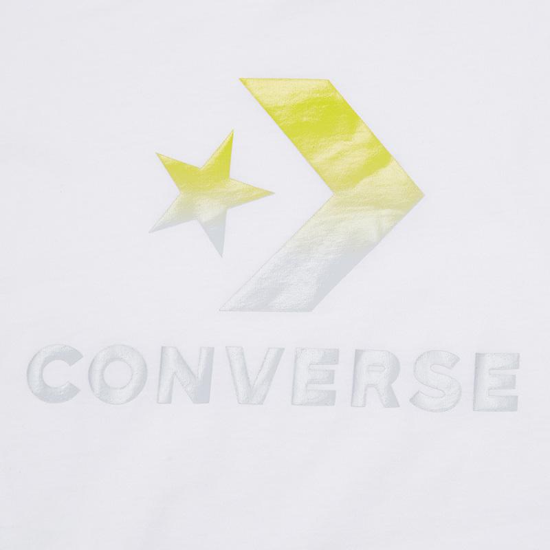 Converse T Shirts Women's White Crew Neck Moderate 10017799-A01