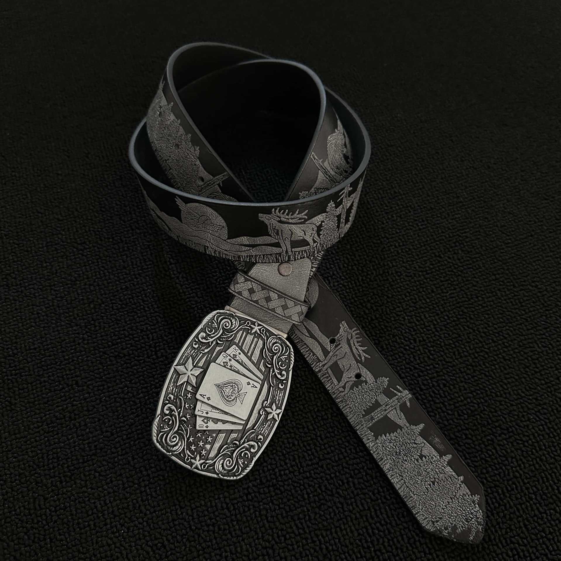 Ainworth Middle Western Forest Vintage Poker Belt Vintage Niche American Punk Versatile Belt