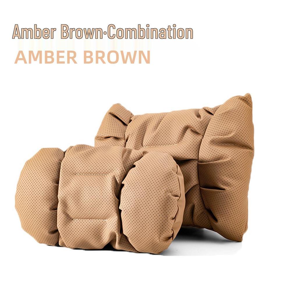 Luxury Bubble-Style Car Neck & Lumbar Support Pillow Set - All-Season Comfort
