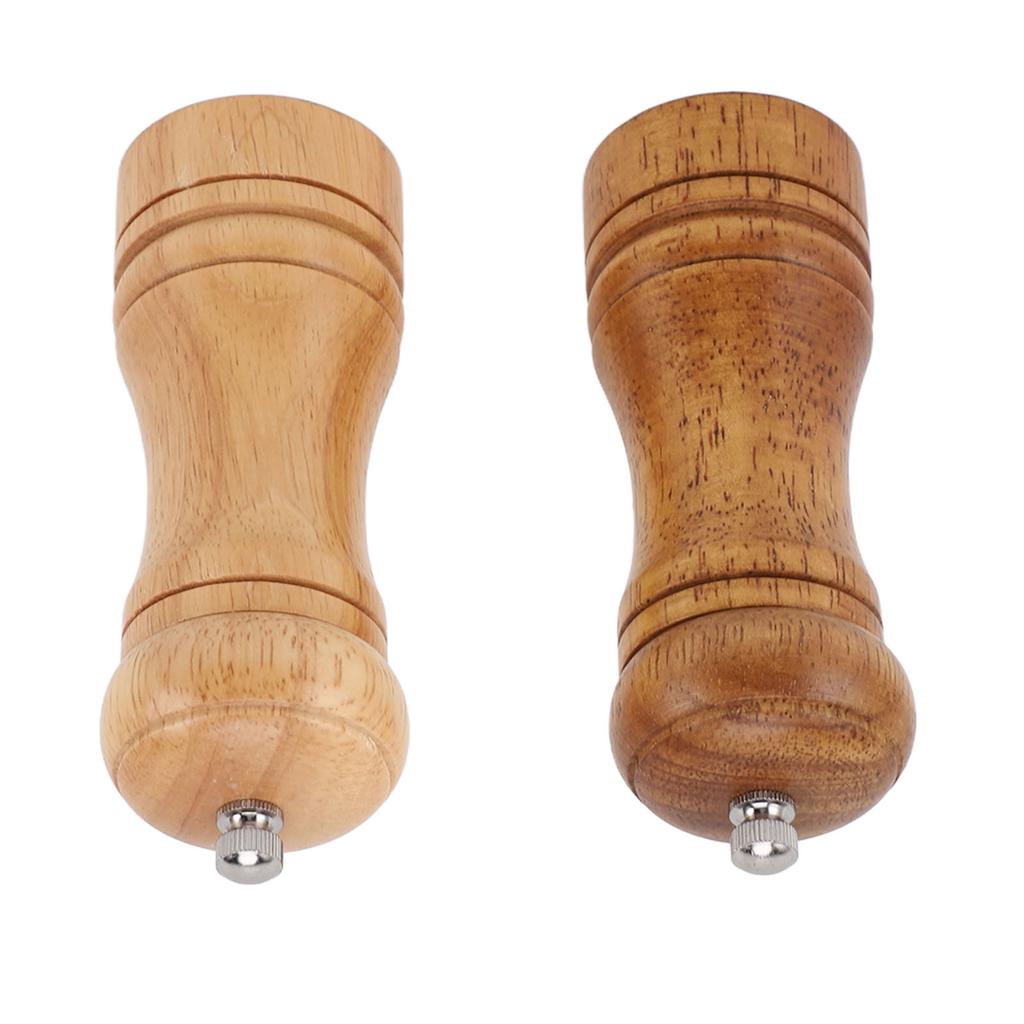 2PCS Wood Pepper Grinder Coarseness Efficient Grinding Pepper Mills Shakers for Kitchen Supplies