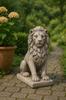 Escultura de león de hormigón gris figura de león de jardín estilo art déco