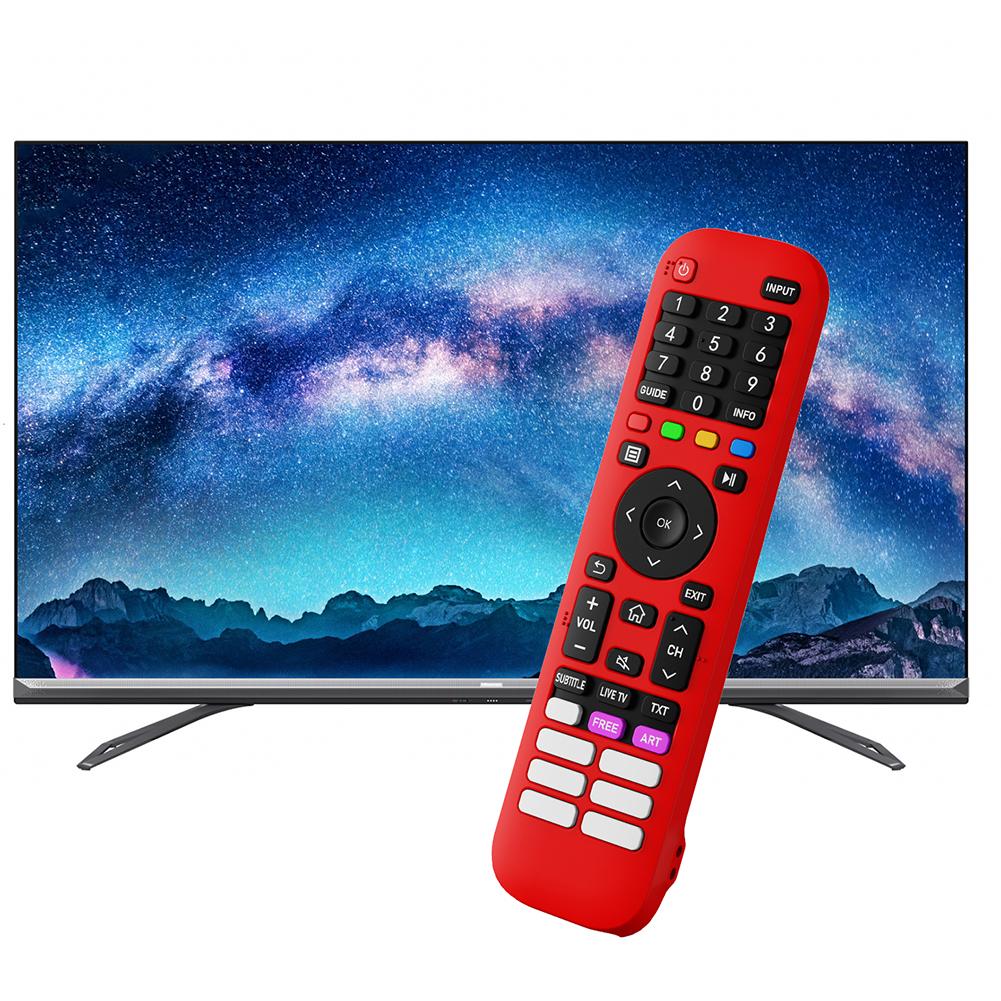 Silicone Protective Cover Anti-Slip Remote Control Washable with Detachable Anti-Lost Lanyard for Hisense EN2A30 EN2P30H EN2J30H