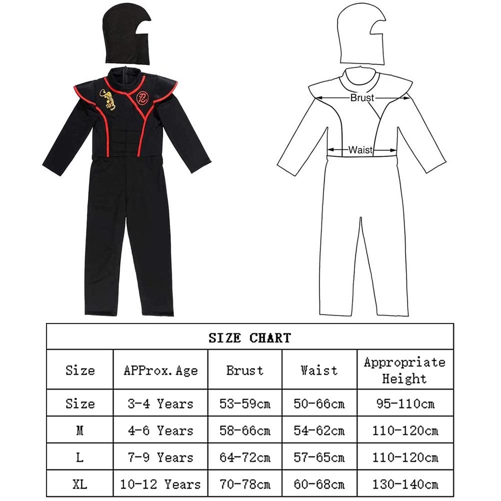 Black Red Muscle Chest Costume Halloween Costume Safety Boys Power Costume