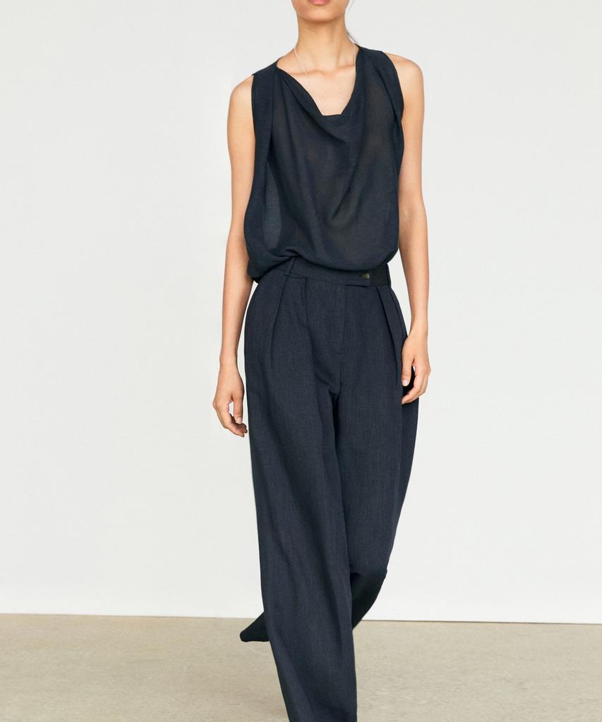Masimodutti Melange Linen Suit Pants