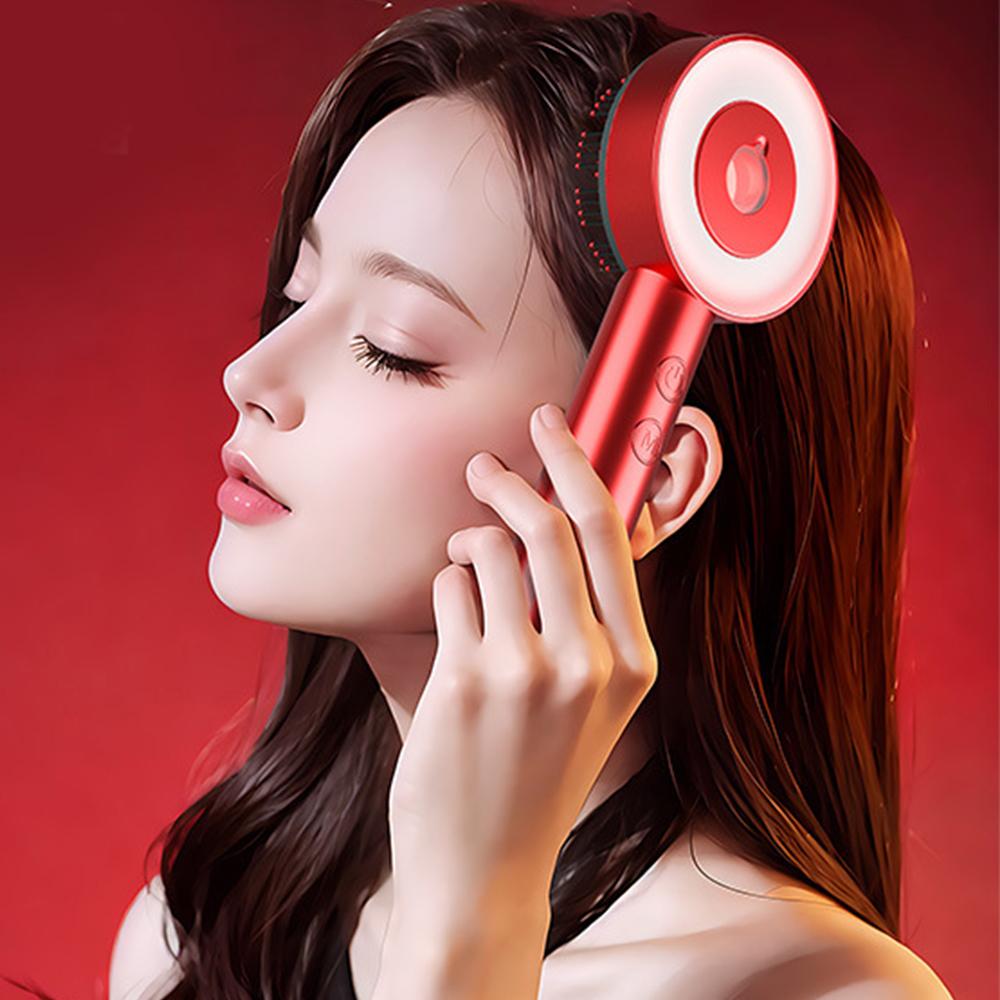 Pieptene de masaj Masaj de păr Perie pentru scalp Promova creșterea părului Cap cu lumină roșie Masaj pentru scalp Sănătate Anticăderea părului