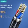 USAMS PD 100W 5 In 1 Schnellladedatenkabel QC 3.0 USB auf Typ C Micro USB Lightning Kabel für iPhone iPad Huawei Xiaomi Samsung