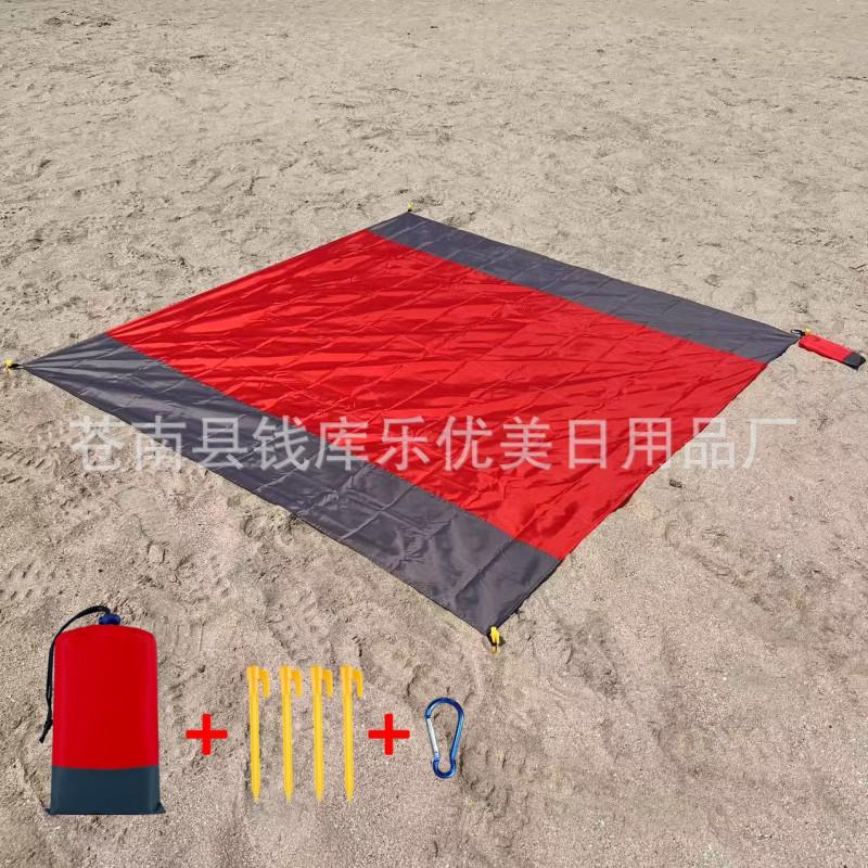 Waterproof Foldable Picnic Blanket Camping Beach Outdoor Use 210x200cm With Sandbags 2-4 Person