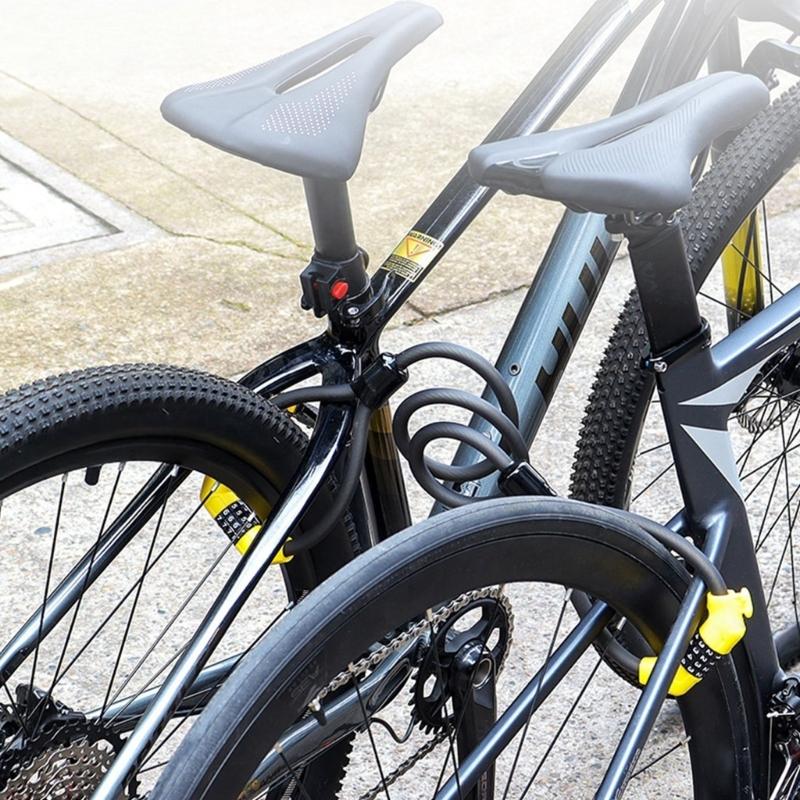 Diebstahlschutz Fahrrad Zahlenschloss Sicherheitsschlösser Leichtgewicht Doppelkopfwahlenschloss für Radfahren im Freien