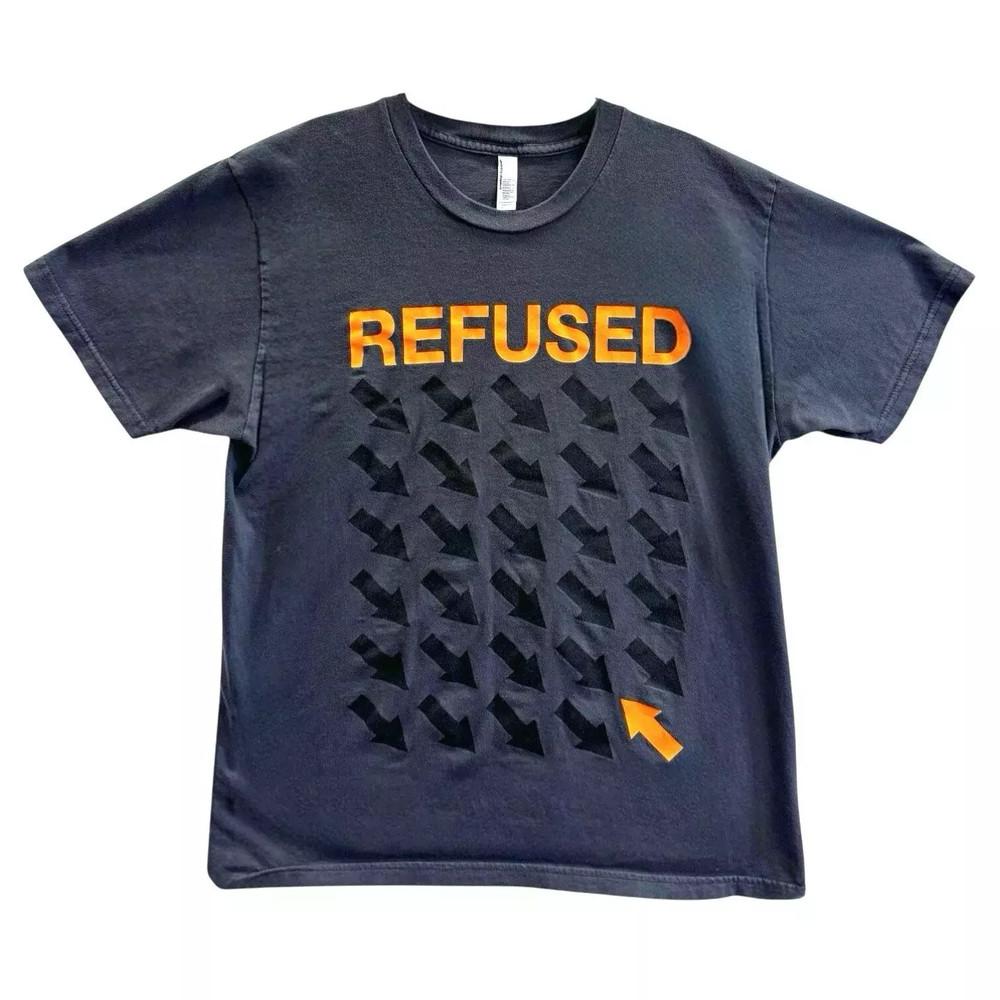 REFUSED BAND REFUSED Стрелы Футболка унисекс полного размера S-5XL S