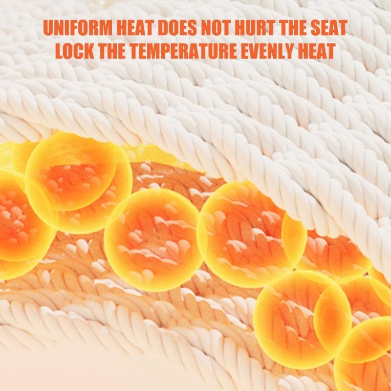 Funda de Asiento de Coche Calefactable de Invierno Cojín de Asiento de Coche de Calentamiento Rápido Con Múltiples Ajustes de Temperatura Para Comodidad al Conducir